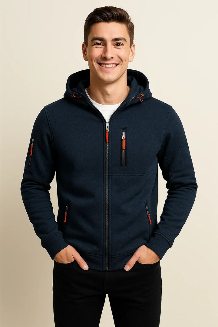 Men’s Casual Zip Front Hoodie