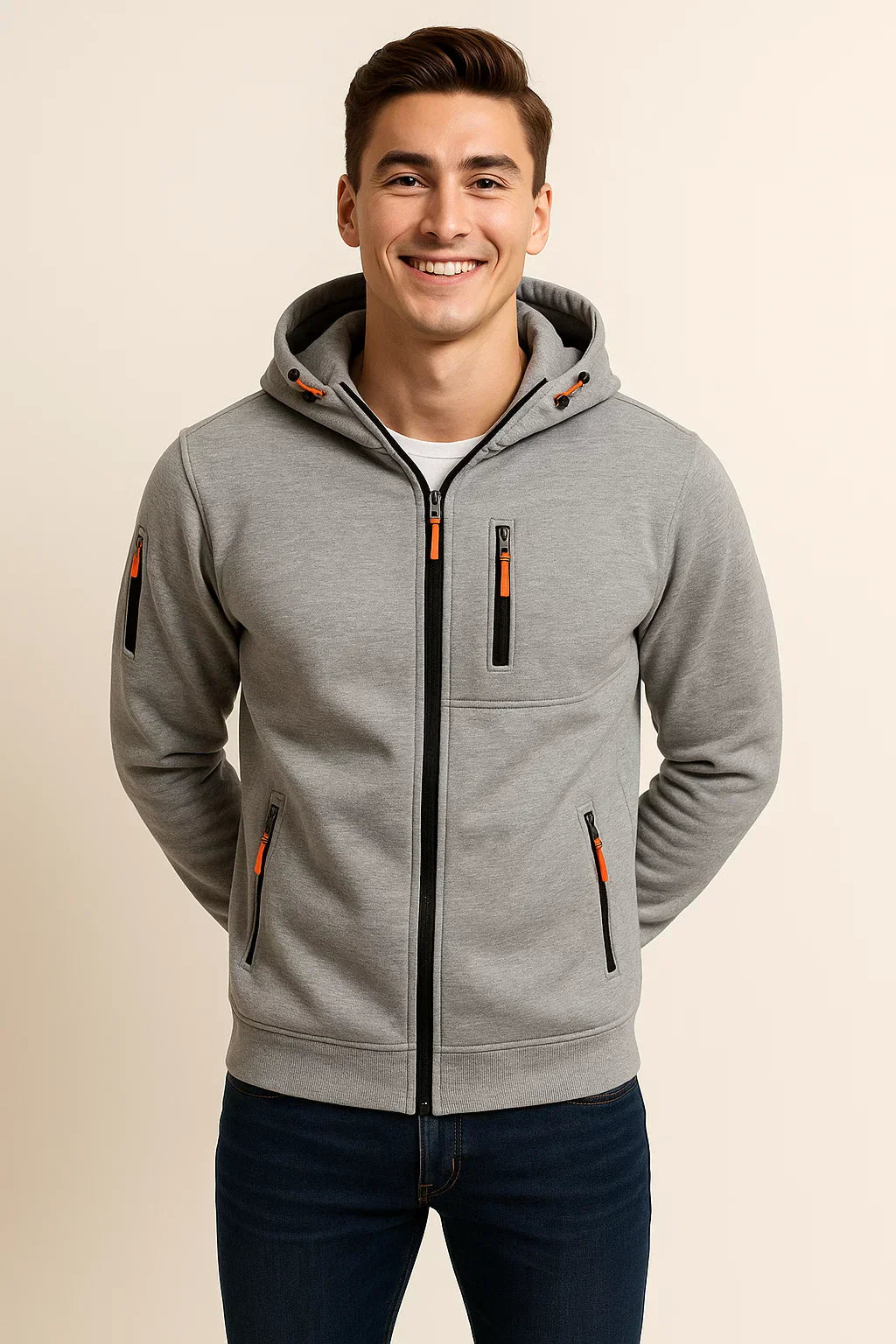 Men’s Casual Zip Front Hoodie