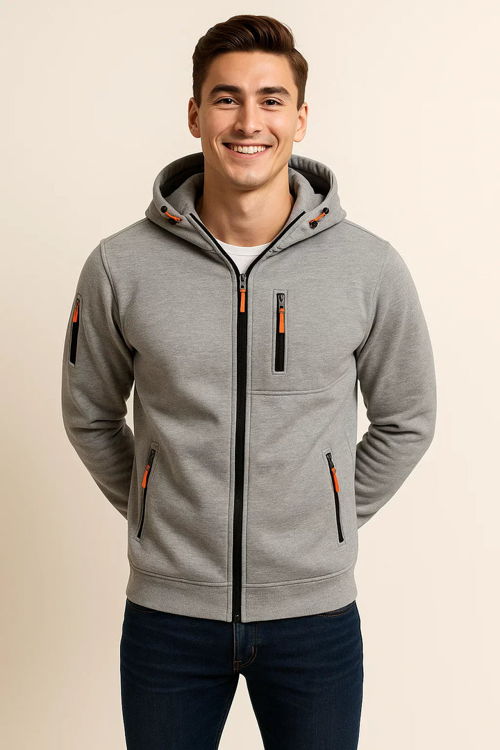 Men’s Casual Zip Front Hoodie