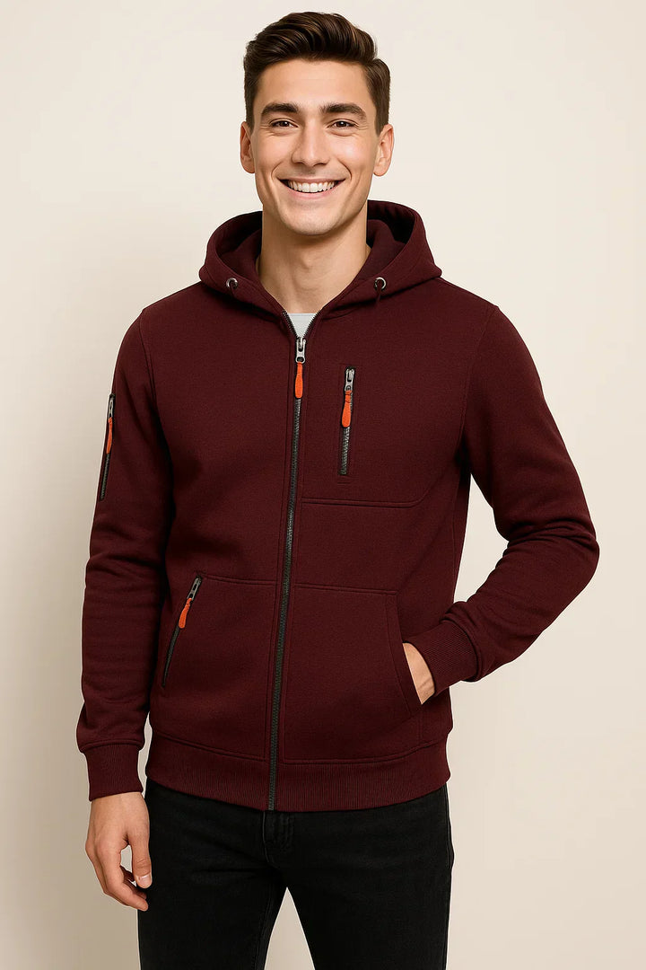 Men’s Casual Zip Front Hoodie