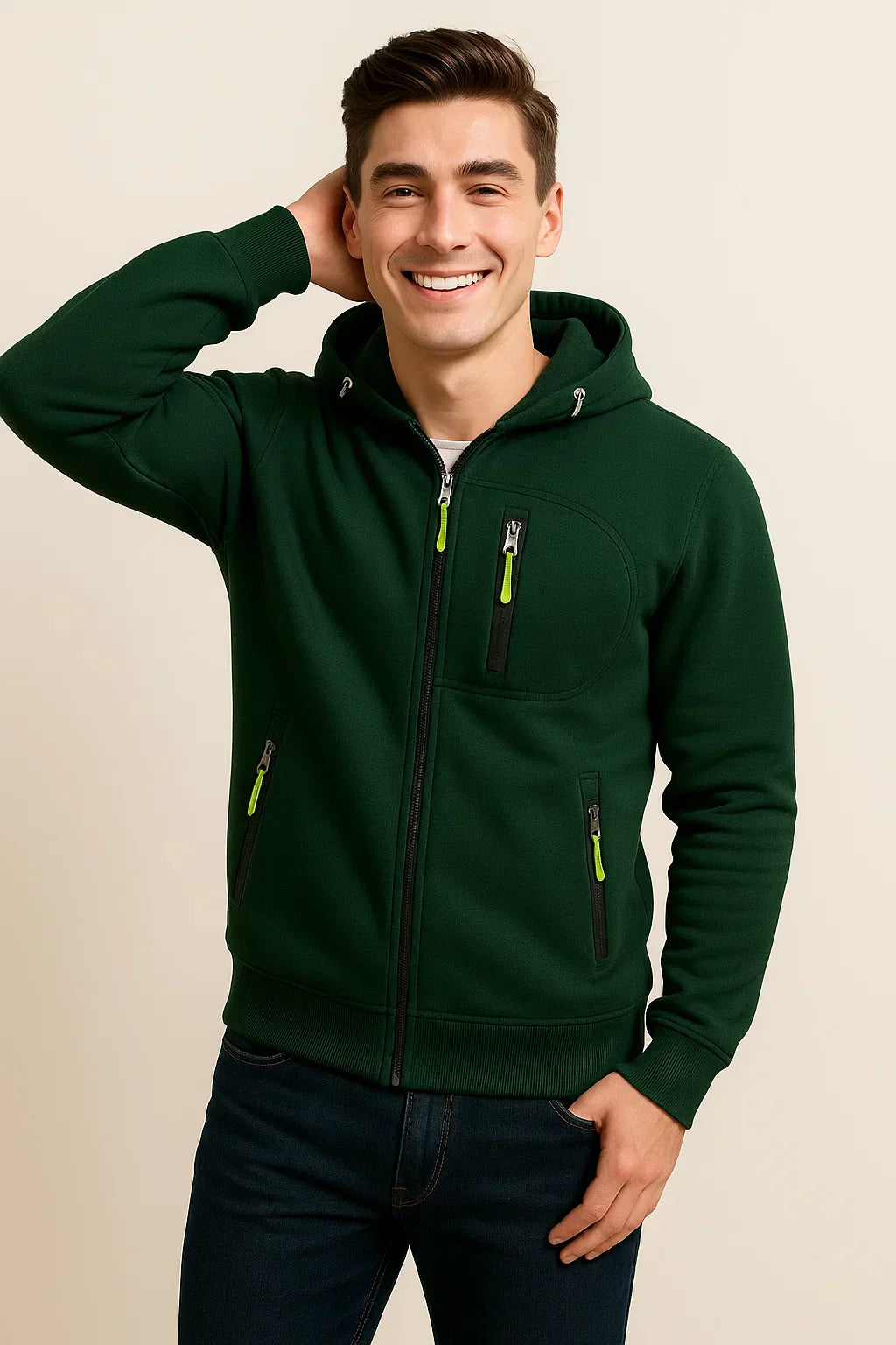 Men’s Casual Zip Front Hoodie