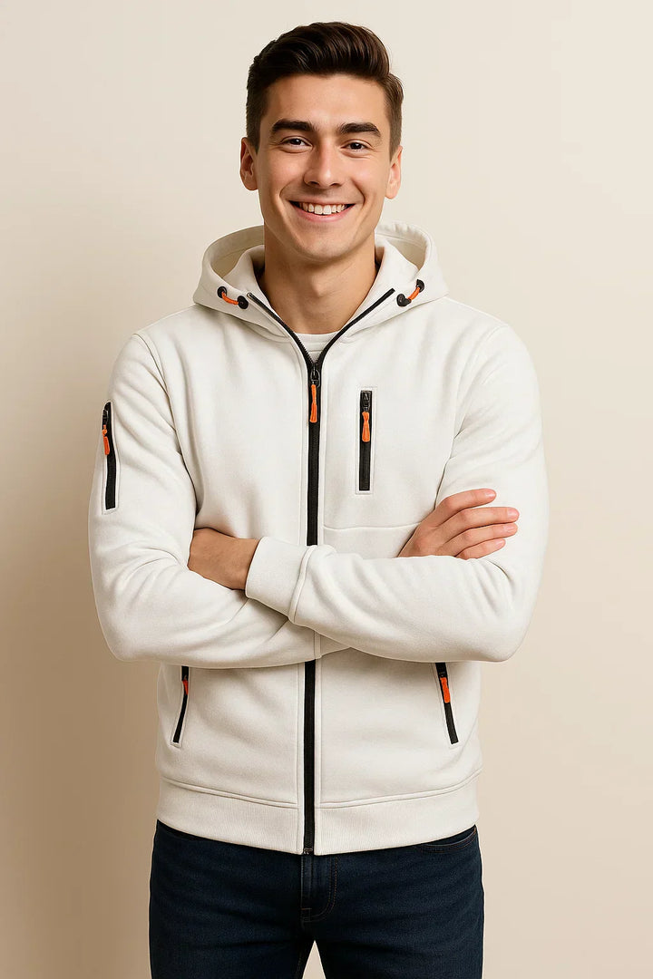 Men’s Casual Zip Front Hoodie