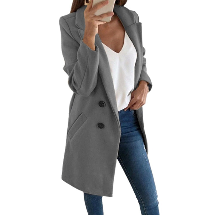 Mune | An elegant long blazer coat