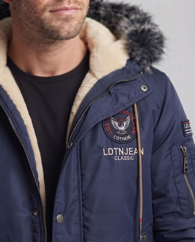 Men's winter jacket with teddy lining Mune Fashion