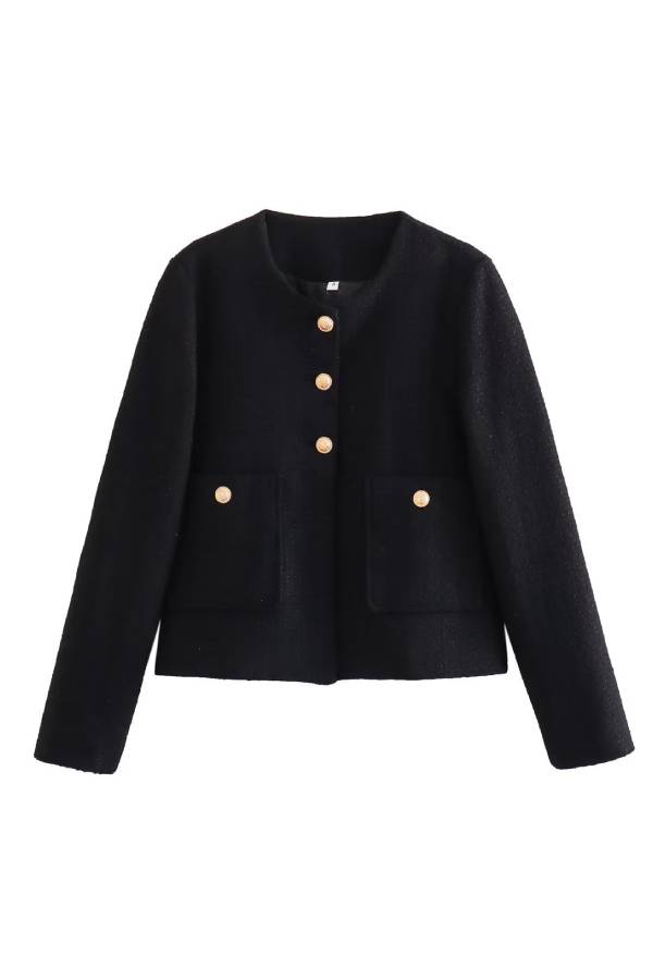 Mune | Neck Slim Fit Colorblock Women'S Button Jacket