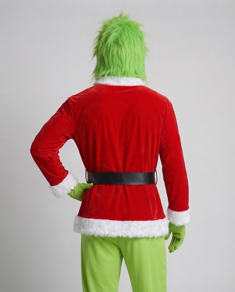 Men's costume as green Christmas spirit Mune Fashion