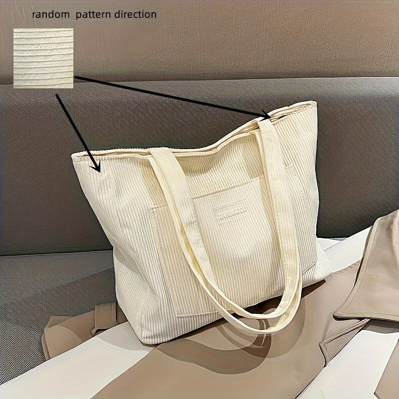 Mune | Elegant Women's Bag Made Of High-Quality Cord Fabric Vegan Leather