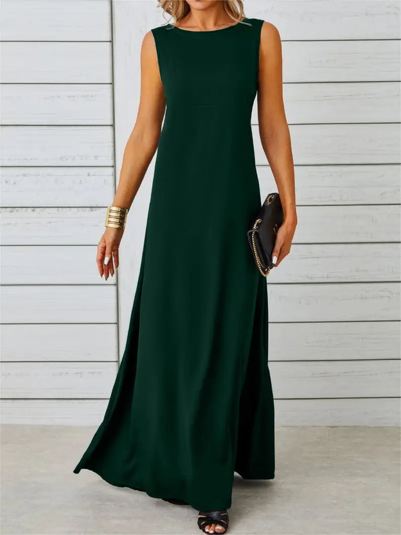 Mune Fashion | Elegant Jacquard Dress Without Sleeves