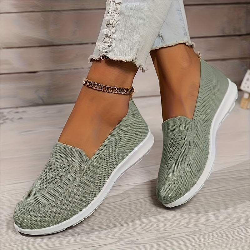 Mune Fashion | Solid Color Knitted Sneakers For Women