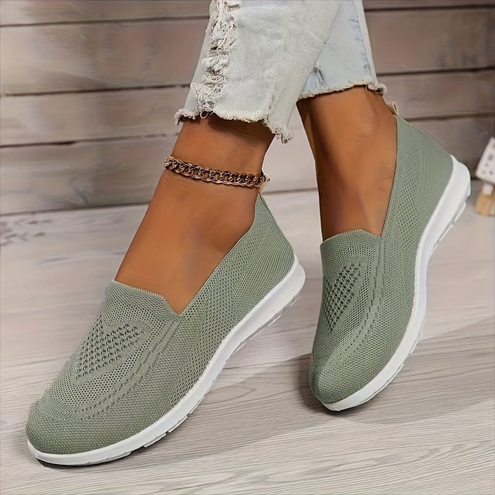 Mune Fashion | Solid Color Knitted Sneakers For Women