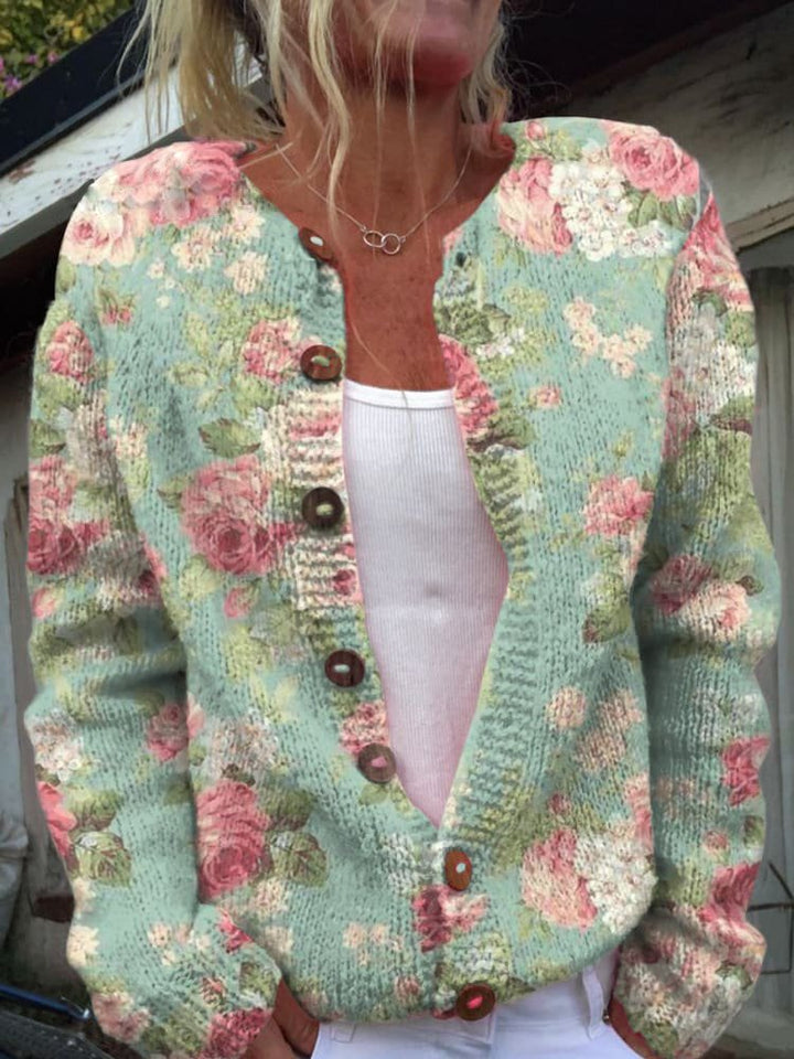 Mune | Soft Cardigan with Flower Embroidery