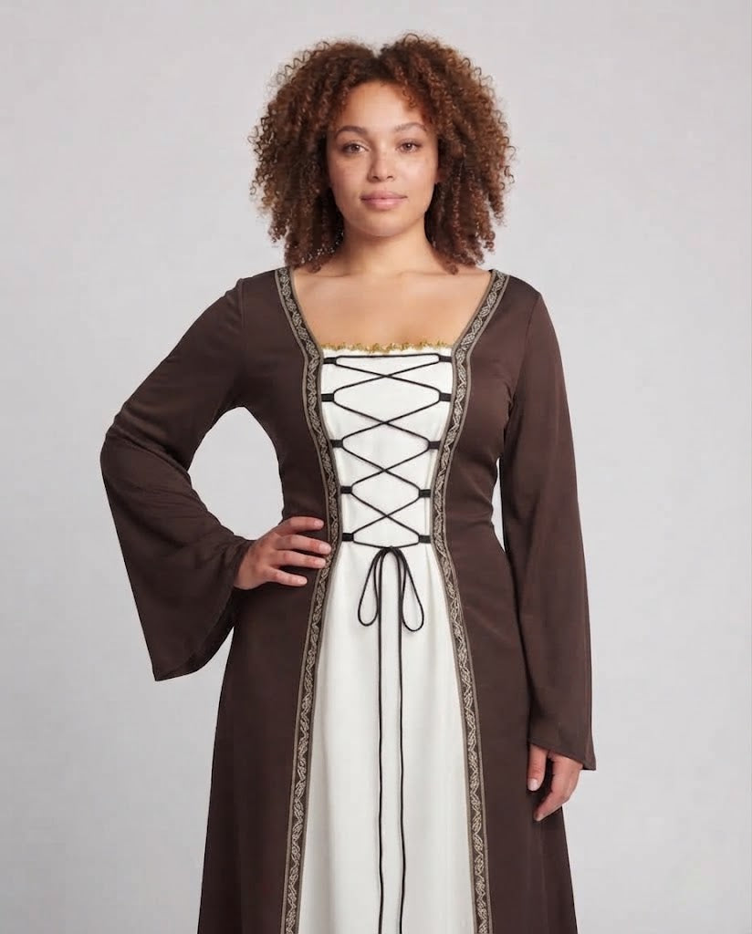 Women elegant medieval dress with shimmering accents Mune Fashion
