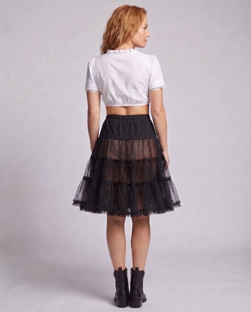 Women's tulle skirt with multi-layered ruffle design Mune Fashion