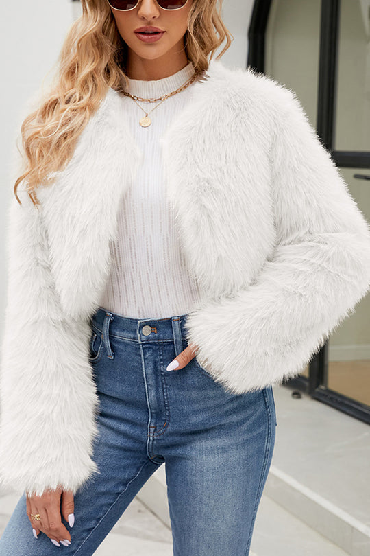 Mune | Long Sleeve Short Casual Faux Fur Jacket