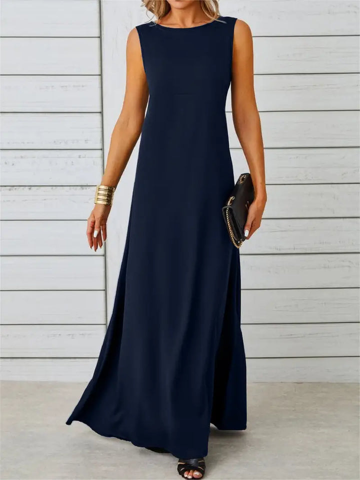 Mune Fashion | Elegant Jacquard Dress Without Sleeves