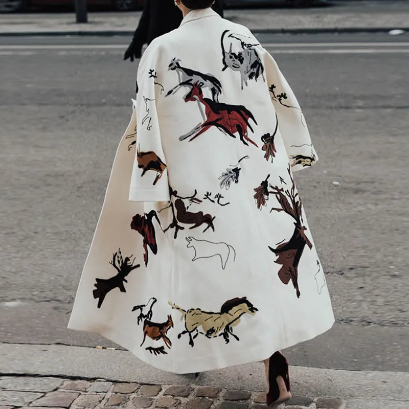 Mune | Elegant Women's Cardigan Long Coat with Stylish Patterns for Casual Elegance