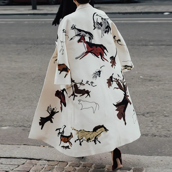 Mune | Elegant Women's Cardigan Long Coat with Stylish Patterns for Casual Elegance