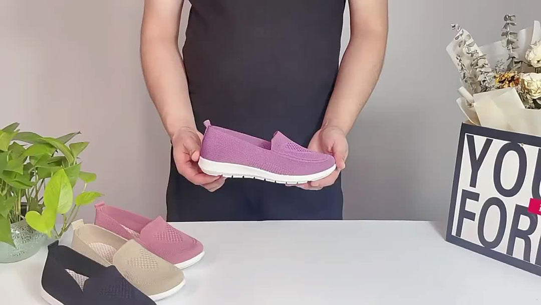 Mune Fashion | Solid Color Knitted Sneakers For Women