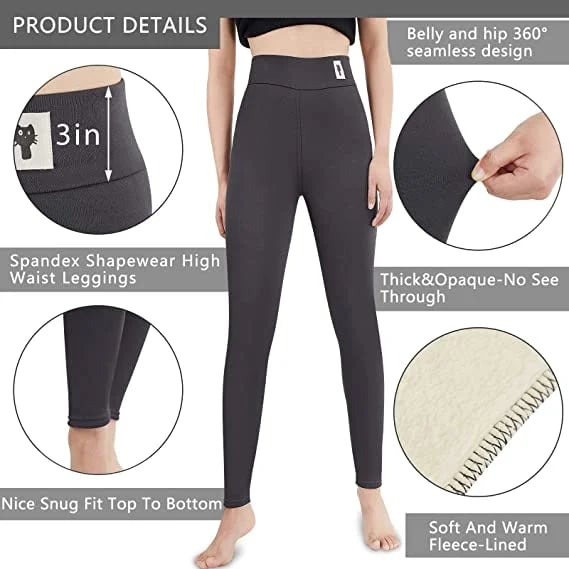 Mune | Women's Winter Pants Fleece - Warm Leggings with Shaping Effect