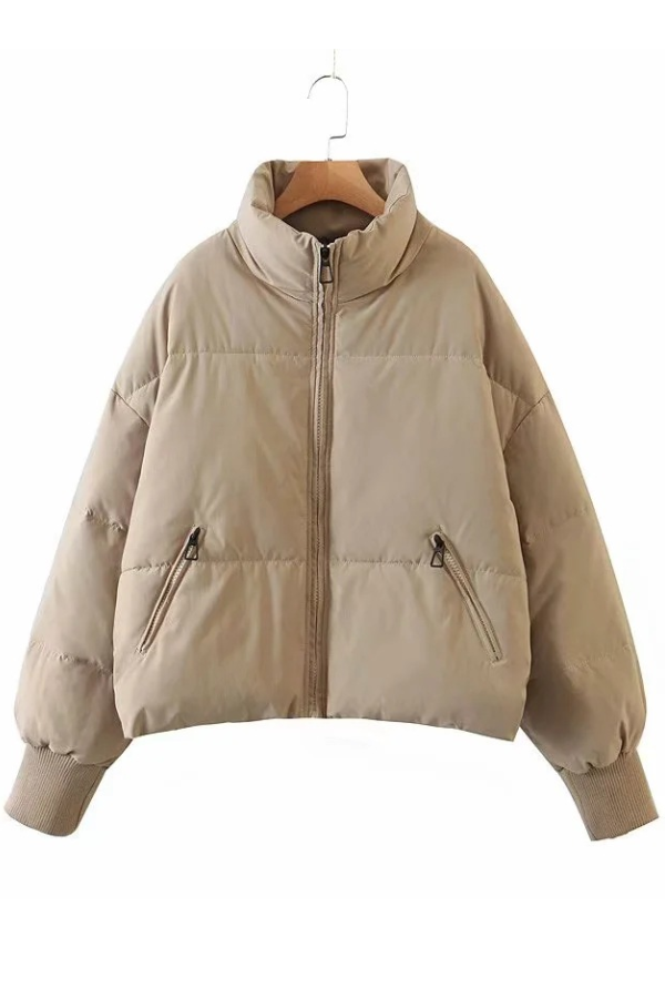 Mune | Collar Zipper Pocket Thick Warm Cotton Jacket