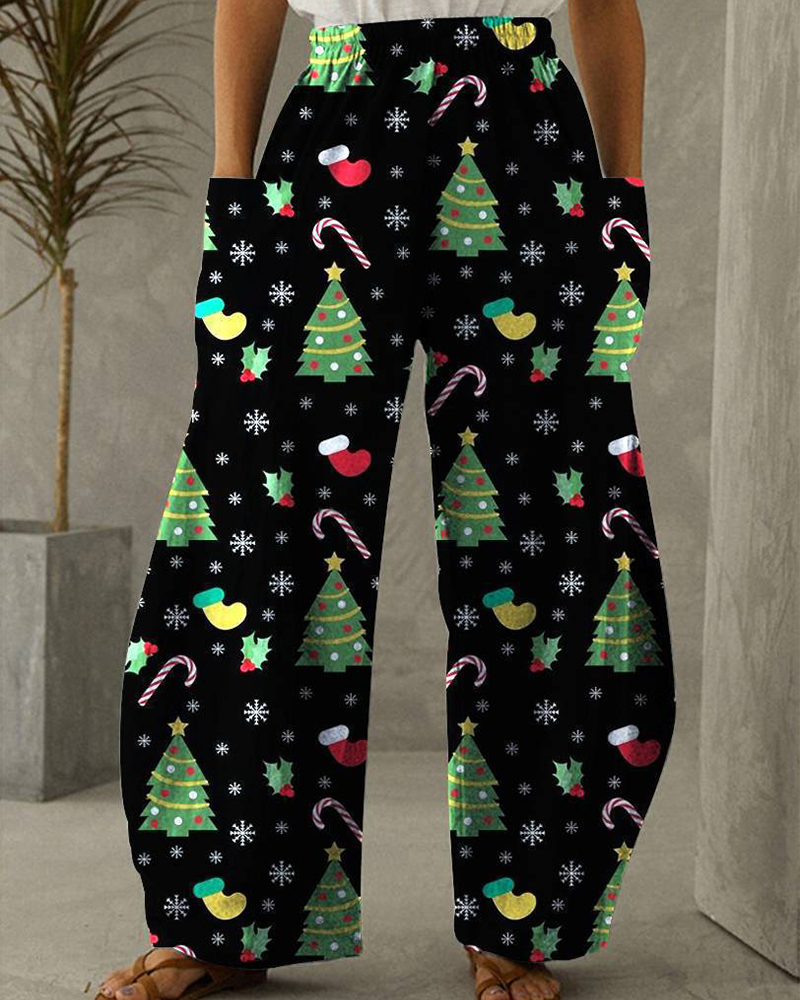 Mune | Christmas Print Leisure Pants