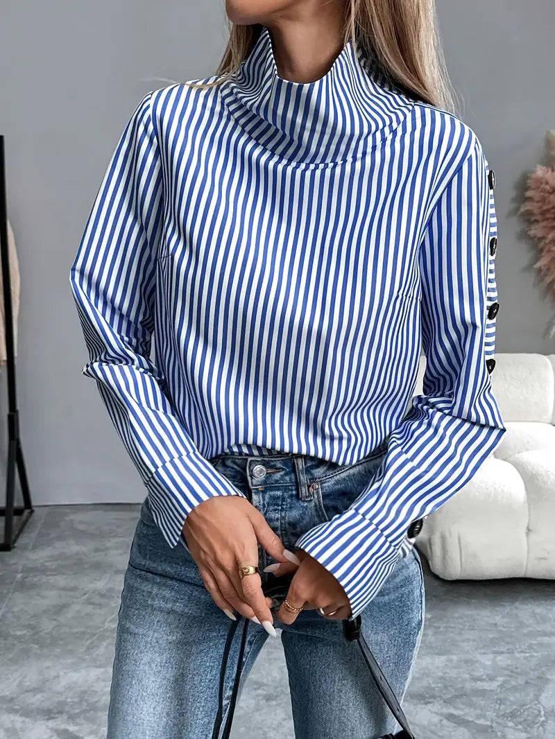 Mune Fashion | Stylish Striped Cotton Blouse