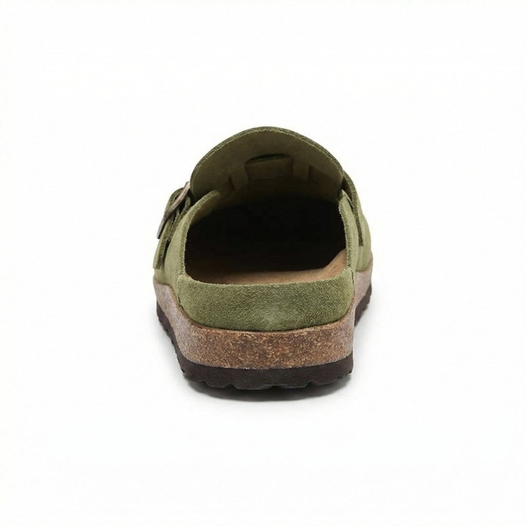 Clogs - Women's Retro Suede Slip-On Mule Mune Fashion