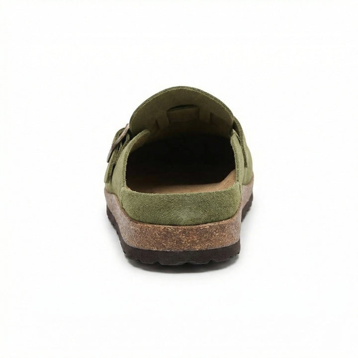 Clogs - Women's Retro Suede Slip-On Mule Mune Fashion