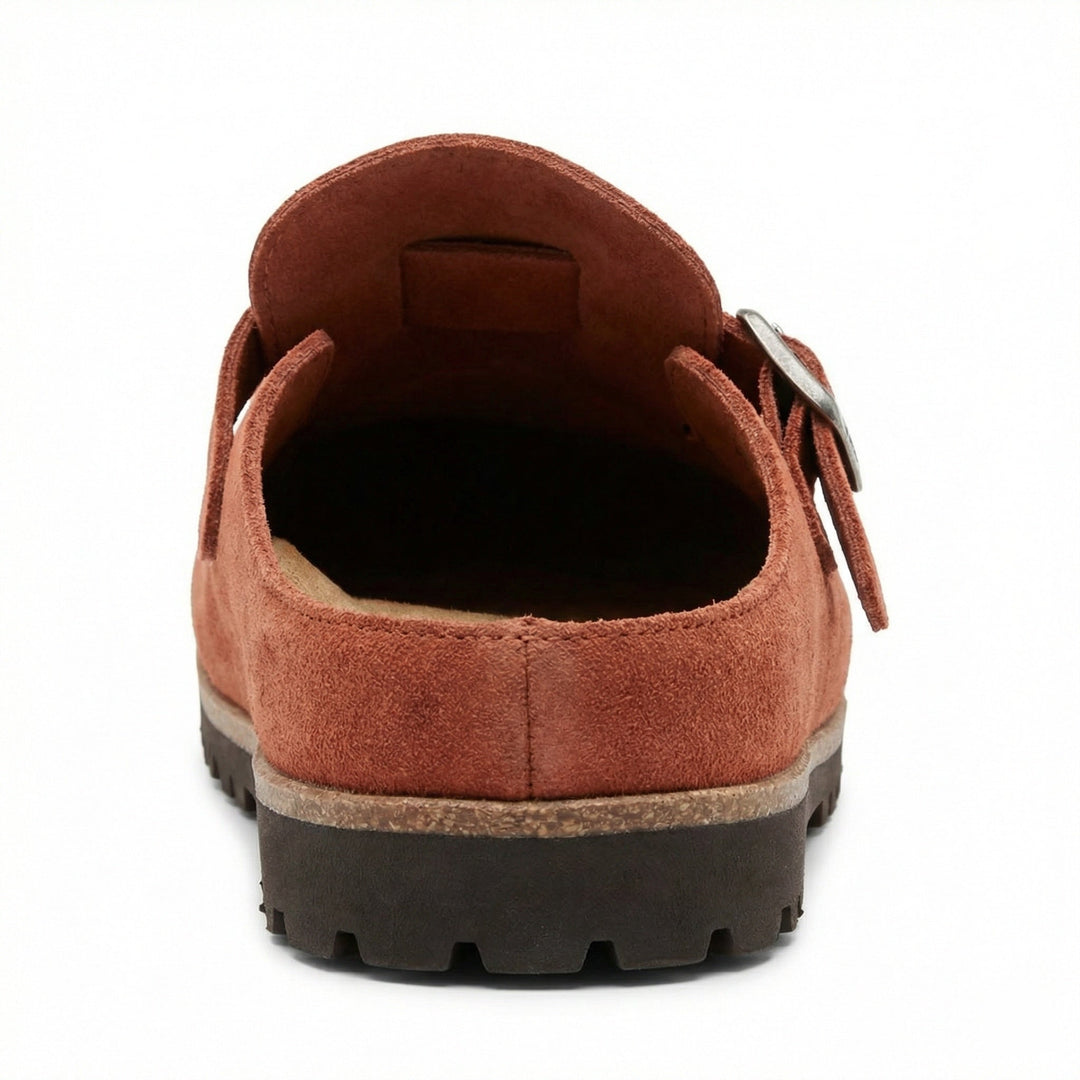 Clogs - Women's Retro Suede Slip-On Mule Mune Fashion