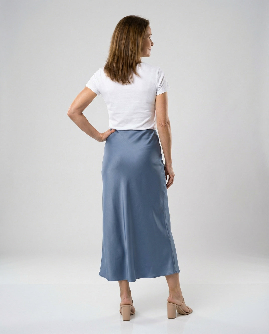 Women's Maxi Skirt Satin High Waist