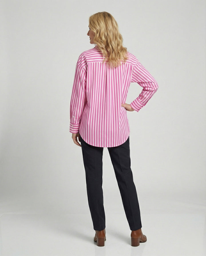 Women's Striped Blouse Loose