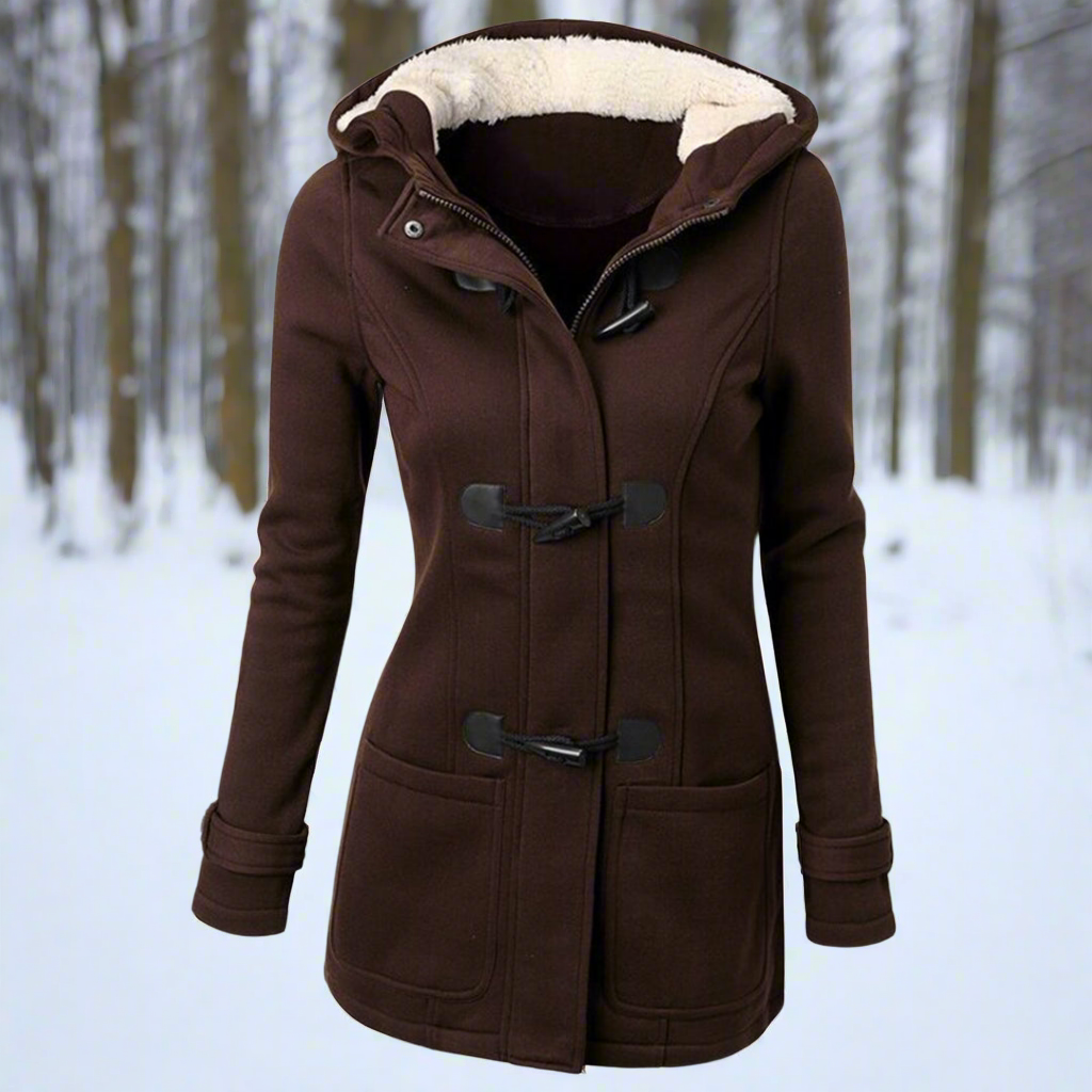 Mune | Wool Toggle Duffle Coat Hooded Fuzzy Padded Duffle Coat