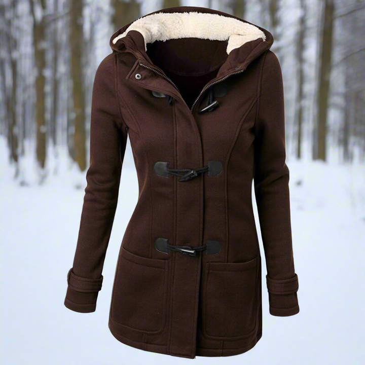 Mune | Wool Toggle Duffle Coat Hooded Fuzzy Padded Duffle Coat