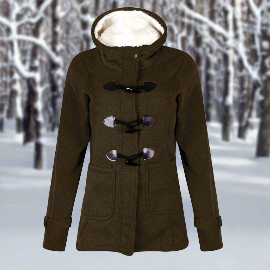 Mune | Wool Toggle Duffle Coat Hooded Fuzzy Padded Duffle Coat