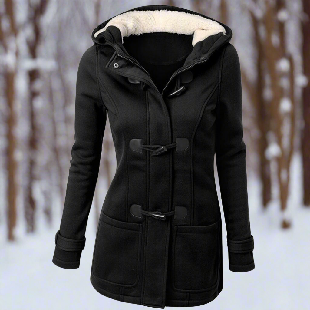 Mune | Wool Toggle Duffle Coat Hooded Fuzzy Padded Duffle Coat