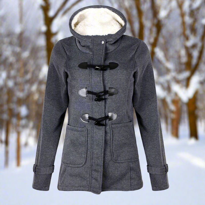 Mune | Wool Toggle Duffle Coat Hooded Fuzzy Padded Duffle Coat