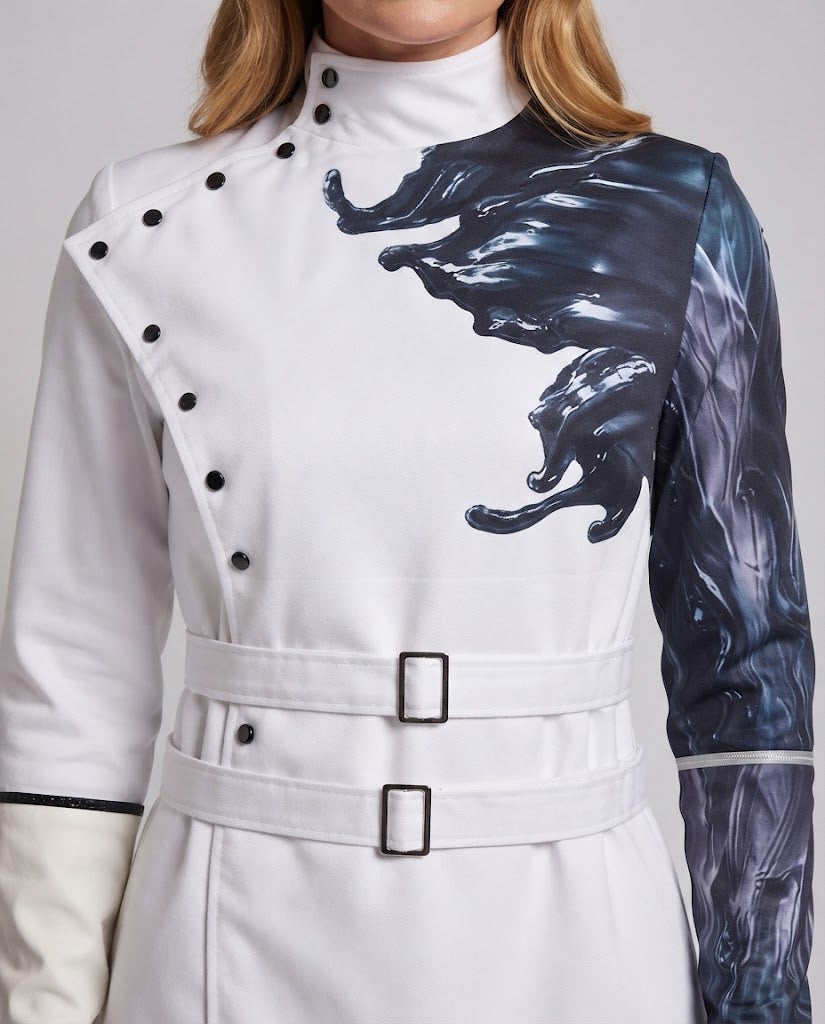 Women’s costume jacket with unique design and matching accessories Mune Fashion