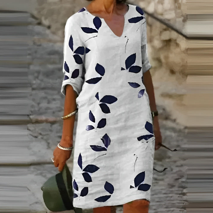 Mune | Impressive Summer Dress With Leaf Print For Women