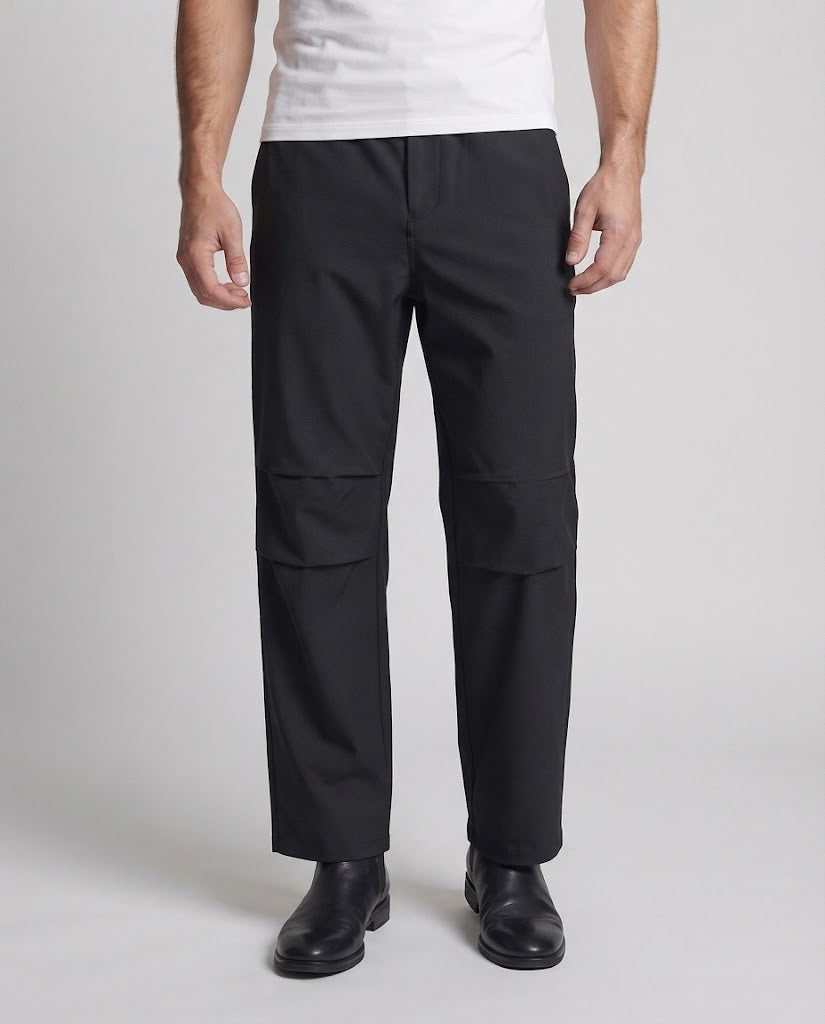 Men's Relaxed Wide-Leg Pants made of technical stretch twill with clean waistband Mune Fashion