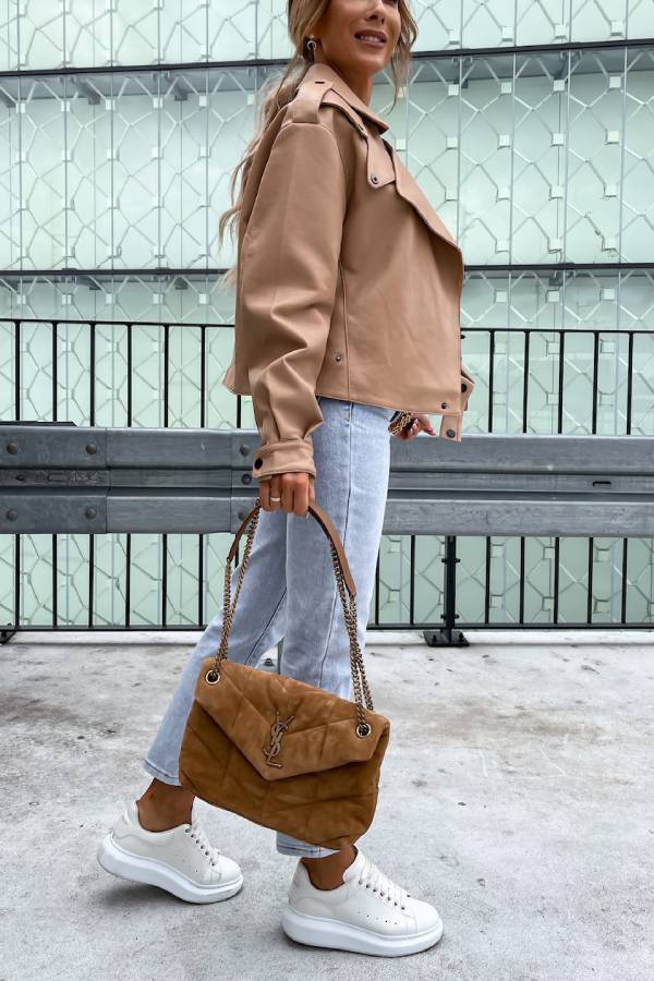 Mune | Leather Revers Pockets British Style Short Jacket
