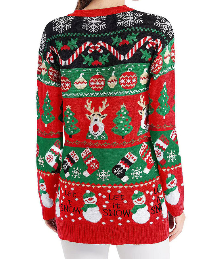 Mune | Loose Knit Christmas Cardigan Sweater