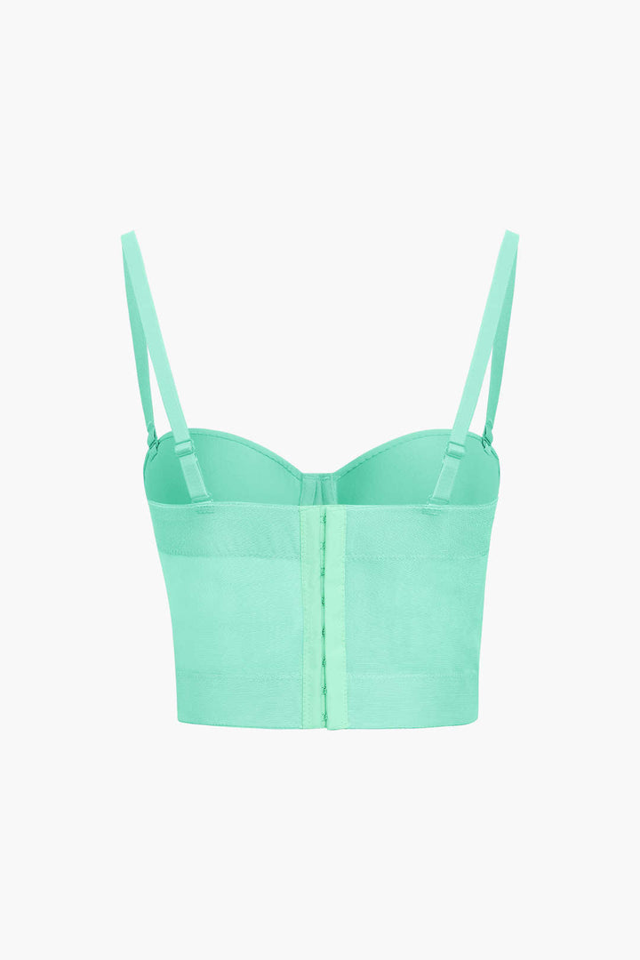 Bustier top made of mesh fabric with underwire