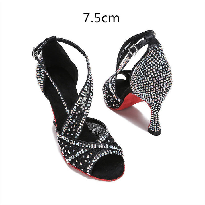 Mune Fashion | with Diamond Studded Latin Dance Shoes Women Adults