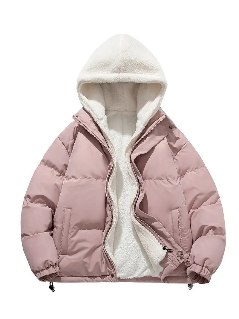 Mune | Fleece winter jacket with hood - Stylish and warm for winter