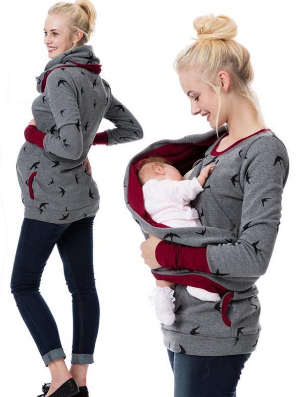 Mune | Maternity Chaps Nurse Sweatshirts Floral Print Bags Zipper Nursing Clothing