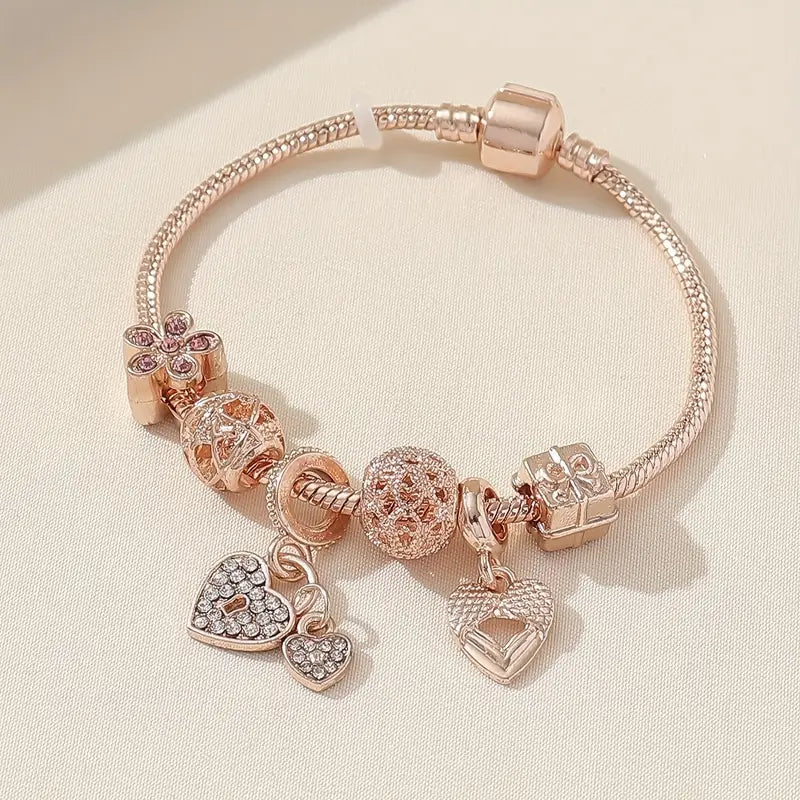 Mune Fashion Stylish bracelet with rhinestones and flowers