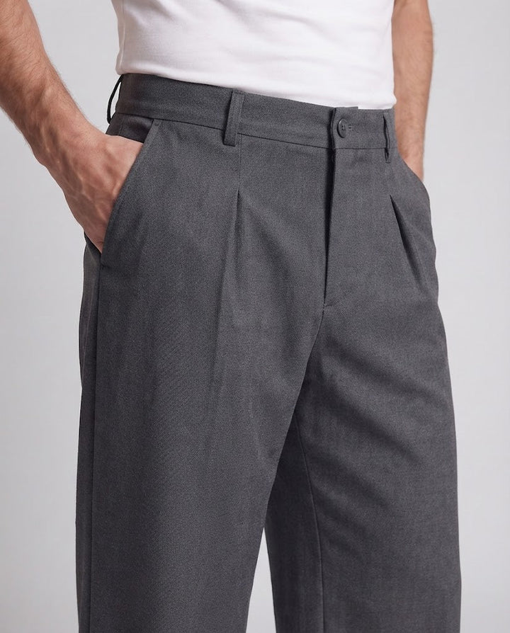 Men's wide wool trousers with pleats and extra wide leg Mune Fashion