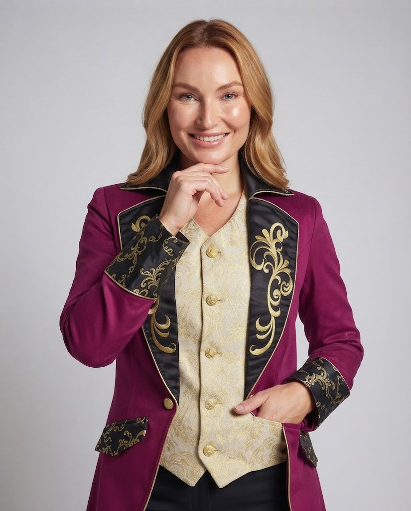 Ladies royal tailcoat with luxurious embellishments Mune Fashion