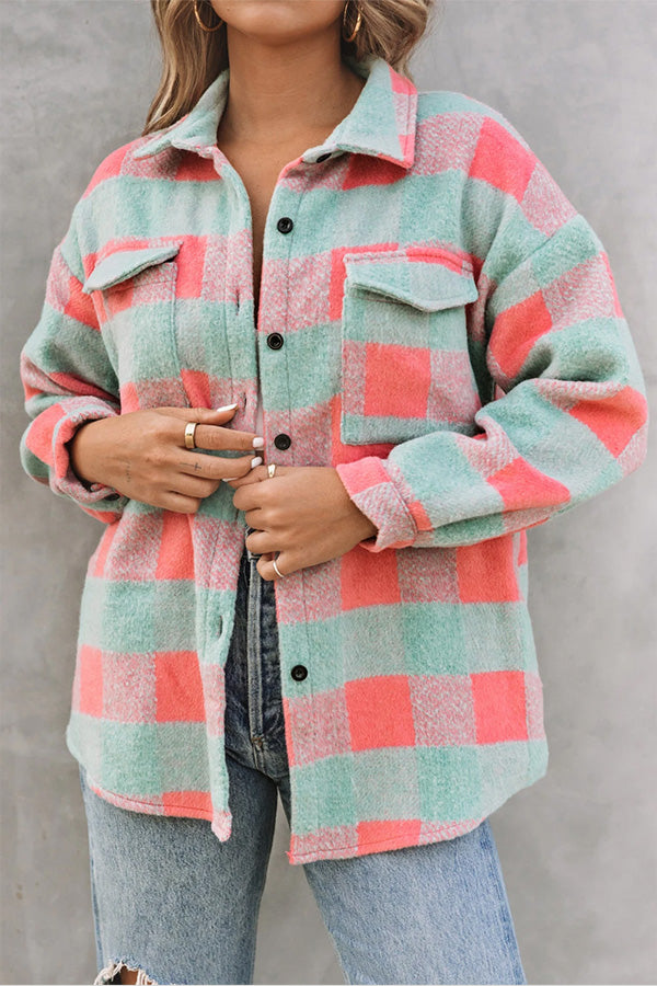 Mune | Check Color Block Casual Oversized Jacket