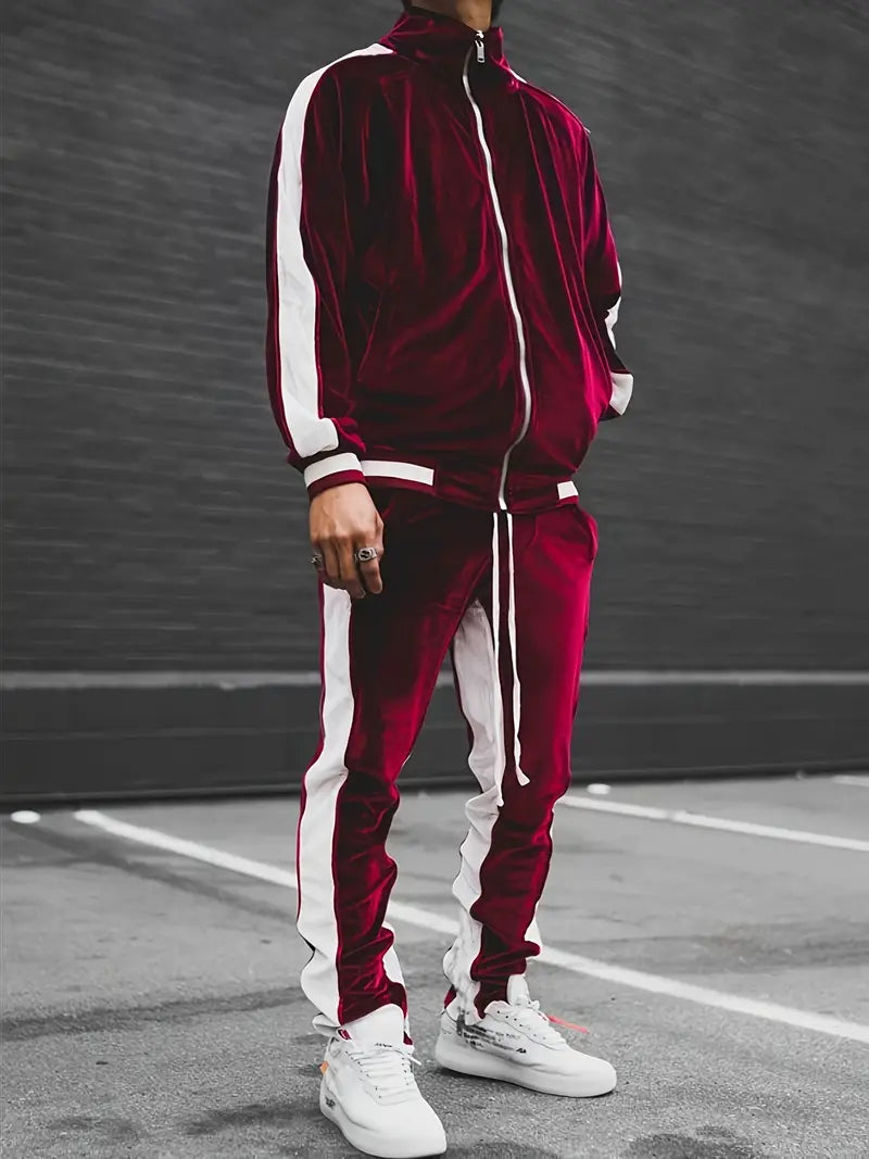 Mune | Classic Velvet Tracksuit with Full Zip for Men